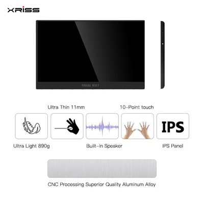 Toptan 15.6 Inç Portatif Monitör FHD 4K Dokunmatik dokunmaz Ekran Portatif Monitör Type-c Port HDMI ile