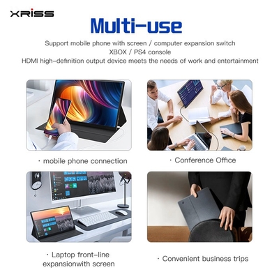 Toptan 15.6 Inç Portatif Monitör FHD 4K Dokunmatik dokunmaz Ekran Portatif Monitör Type-c Port HDMI ile